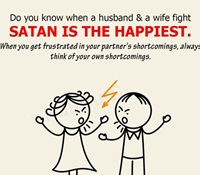Satan happy when wife and husband fight
